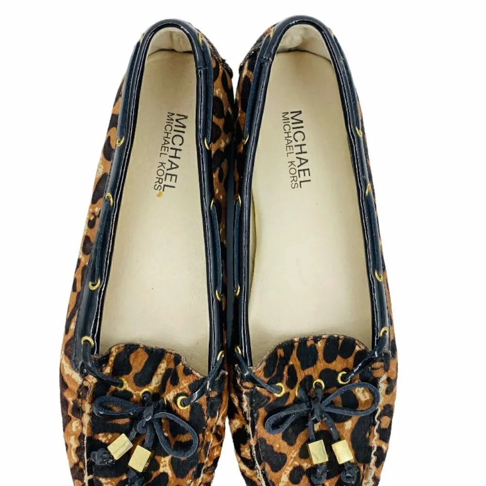Michael Kors Animal Print Leather Loafers Sz 8.5 - Picture 3 of 12